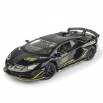 1/24 Lamborghini Aventador SVJ 63 Sulamist V&otilde;idus&otilde;iduauto Mudel Valatud Metallist M&auml;nguautod Auto Mudel Heli ja Valguse Simulatsioon Laste M&auml;nguasi Kingitus must
