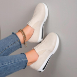 Uued vabaajaketsid Naiste Kingad Kevad Suvi Pehmed Moodsad Korterid Zapatos Naiste Terava Otsaga Madalad Paadikingad Mujer 43 white
