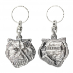 Persian Cat Silver-plated keychain with a cat in a decorative box, handbag ornament, backpack pendant by Art-Dog
