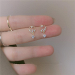 925 Sterling h&otilde;bedased &otilde;&otilde;nsad veepiisad, kristallkattega tutid, 14k kuldsed k&otilde;rvar&otilde;ngad, naiste moev&otilde;lus, juubeliehted kuld