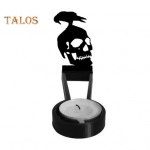 Halloweeni &otilde;udusk&uuml;&uuml;nlahoidja naiste varese pealuu k&uuml;&uuml;nla vari rataste kaunistus Votive teek&uuml;&uuml;nla k&uuml;&uuml;nlaalus, k&uuml;&uuml;nlajalg laua keskosa A