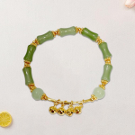 Hiina stiilis retroroheline bambusest helmestega k&auml;ev&otilde;ru naiste moe jaoks unikaalne peen v&otilde;luk&auml;ev&otilde;ru kingitus roheline