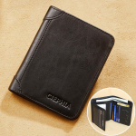 Ehtsast nahast Rfid rahakotid meestele Vintage &otilde;hukesed l&uuml;hikesed mitmefunktsioonilised ID krediitkaardihoidja rahakott 2 ID Windowsiga kingitus talle