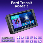 2 DIN Android Carplay Autoraadio Ford Transitile 2006-2013 Multimeediapleieri Pea&uuml;ksus Stereo GPS-navigatsioon BT WIFI 4+64GB 1+16GB