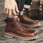 Meeste k&otilde;rge &uuml;laosaga lumesaapad Poolsaapad v&auml;litingimustes l&uuml;hikesed pehmed jalatsid 39 pruun