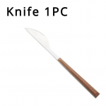 3tk roostevabast terasest s&ouml;&ouml;giriistade komplekt s&ouml;&ouml;gin&otilde;ude imitatsiooniga puidust k&auml;epidemega lauan&otilde;ude komplekt k&ouml;&ouml;k l&auml;&auml;ne nuga lusikas kahvel helehall v&auml;rv