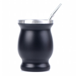 Yerba Mate Cup 304 roostevabast terasest 8 oz Argentina Yerba Mate k&otilde;rvits koos pommidega roosa