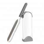 1 komplekt karvaeemaldaja, pika k&auml;epidemega mugav k&auml;epide, plastikust kaasaskantav k&auml;sitsi ebemeeemaldaja kammipuhastusvahend igap&auml;evaseks kasutamiseks L sinine