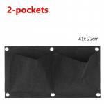 Tasku vertikaalne aed Sein Taim Kasvukotid Istutamine Must rippuvad istutuspotid T&ouml;&ouml;riistad Kangas Lill siseruumides Kodu Jardin 2pockets 41x 22