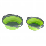 Komplektis 2 &uuml;mmargust kokkupandavat &auml;ravoolukorvi Kokkusurutav puuviljakorv veefiltrikorv Creative K&ouml;&ouml;git&ouml;&ouml;riistad Teleskoop kokkupandav korv oranž