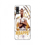 Coque Maniacase pourSamsung Galaxy A02 Kylian Mbappe Real Madrid wallpaper celebration