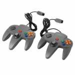 XCSOURCE 2pcs Manette Filaire Contr&ocirc;leur de Jeu pour Nintendo 64 N64 - Gris AC441