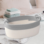 Cotton Rope Basket Desktop Sundries Storage Makeup under Shelf for Sewing Kits hall v&auml;rv