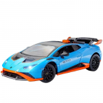 1/24 Lamborghini Huracan STO Superauto Sulamist M&auml;nguauto Mudel Heli ja Valgusega Laste M&auml;nguasi Kogumisobjekt S&uuml;nnip&auml;evakingitus sinine