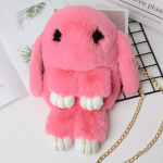 M&auml;ngi surnud k&uuml;&uuml;liku kott armas k&uuml;&uuml;liku imitatsioon Rex k&uuml;&uuml;liku karusnahast kott Palus k&uuml;&uuml;likukott kett j&auml;nesekott crossbody kett naiste kott