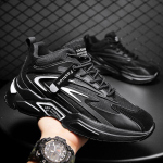Meeste Kingad Tossud 2024 S&uuml;gis Uus Trend Hingav V&otilde;rk Pitsidega Jooksujalatsid Mood Vabaaja Spordijalatsid Zapatillas De Hombre 44 must