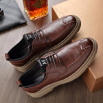 Meeste vabaajajalatsid Klassikaline luksusbr&auml;nd Kvaliteetne meeste kleitjalatsid Pruunid mustad Mugavad nahast kingad meestele 38 must