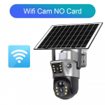 2025 Uus P&auml;ikesekaamera 4G SIM-kaardiga, Kahe Objektiiviga V&auml;litingimustes 8MP 4K Madala Energiatarbega Akuga WiFi IP-kaamera PIR &Ouml;ise N&auml;gemise CCTV Turvakaitse J&auml;relevalve WiFi Cam