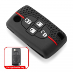 Silikoonist auto v&otilde;tme&uuml;mbriste kaitsekate Peugeot 207 307 308 407 607 807 jaoks Citroen C2 C3 C4 C5 C6 jaoks must