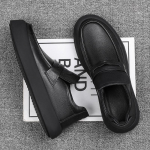 Nahast Vabaaja Nahkkingad Meeste Kingad Must &Uuml;he Pedaaliga Varrukas Meeste Kingad Meeste Mokassiinid Mood 44