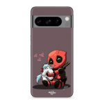 Coque - MANIACASE - Google Pixel 8a Pro - B&eacute;b&eacute; Deadpool avec Licorne - Silicone - Souple