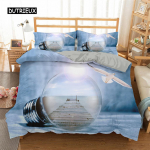Merit&auml;ht Tekikott Komplekt Suvine Rand Merikarp Merit&auml;ht Twin Voodipesu Komplekt Pol&uuml;ester Havai troopiline loodus Merikuningas Tekikott EU single(135x200cm)