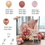 134pcs Dusty Rose Blush Pink Balloon Garland Kit Boho Balloons arch for Baby Shower Bridal Wedding Birthday Party Decoration as photo