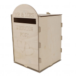 Puidust Pulmakirjakast Lukuga V&otilde;tmega Vineer K&auml;sitsi valmistatud Peen Vanaaegne Pulmapostkast Vastuv&otilde;tmiseks Crown