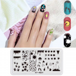 1 tk roostevabast terasest tr&uuml;kkimine k&uuml;&uuml;nte stantsimisplaadid manik&uuml;&uuml;r lehed vahtra &scaron;abloon vorm j&otilde;ulud lumehelbed k&uuml;&uuml;nte kunst DIY kaunistused 6*12CM