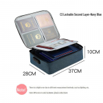 Mitmekihiline suure mahutavusega veekindel dokumentide ja passide hoiukott C2 lockable two-layer