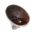 Natural Tube Agate Gemstone 925 Sterling Silver Jewelry Ring Size 7 k5p13