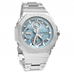 Casio G-Shock t&auml;ismetallist analoogkroonograaf nutitelefoni link j&auml;&auml;sinise sihverplaadiga Tough Solar GMC-B2100AD-2A 200M meeste k&auml;ekell helesinine v&auml;rv