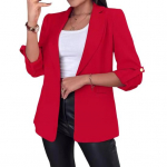 Naiste &uuml;likond mantel s&uuml;gistalvine pikkade varrukatega kardiganmantel vabaaja rev&auml;&auml;riga &uuml;hev&auml;rviline &uuml;likond igap&auml;evaseks &auml;rikandmiseks XXL punane