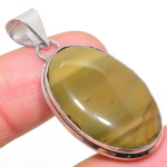 Imperial Jasper Handmade 925 Sterling Silver Jewelry Pendant 1.73 q7a10