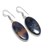 Sodalite Handmade 925 Sterling Silver Jewelry Earring 1.81 q7u49