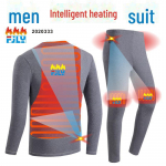 Nutikas soojendus&uuml;likond - konstantse temperatuuriga termiline aluspesukomplekt (&Uuml;lemine ja alumine) Men's suit, 5XL hall v&auml;rv