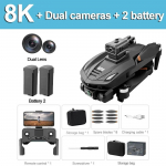 Uus V168 PRO droonide GPS Professionaalne 8K HD-kaameraga FPV 5G Wifi Harjadeta mootor Kokkupandav RC Quadcopter takistuste v&auml;ltimise droonim&auml;nguasi kingitus 8K 2 battery must