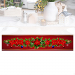 Christmas Table Runner Cloth 13 x 71 inch Decoration Tablecloth for Home Dining Room Style A