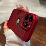 Luksuslik soojust hajutav telefoni&uuml;mbris iPhone'ile 11 12 13 14 15 Pro Max Plus X XS Max XR &otilde;&otilde;nes &uuml;li&otilde;huke tavaline v&auml;rviline kate iPhone 16 Pro Max must