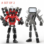 Moc Skibidi Tualett Tegevusfiguurid Modellide ehitusplokid Kaameramees Titan K&otilde;larmees Valvemees TVMan Poiste M&auml;nguasjad Lastele Kingitused