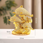 1 tk k&auml;sitsi valmistatud keraamiline loominguline delfiinide ornament kodukontori t&ouml;&ouml;lauale elutoa sissep&auml;&auml;su v&auml;ike ornament
