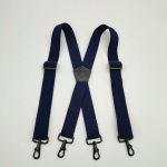 Meeste X-t&uuml;&uuml;pi 4 klipsiga elastsed traksid, 38mm, mustad konksu ja pandlaga. tumesinine v&auml;rv