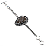 African Moss Handmade 925 Sterling Silver Jewelry Bracelet 7-8 t4f42
