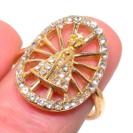 Cubic Zirconia Handmade Jewelry Ring Size 8 s5z57