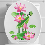 WC-kleebised WC-poti lilleline seinakleebis vannitoa tualettruumi kaane jaoks Kleebis Isekleepuv seinamaaling Kodukaunistus H