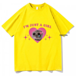 Kurb Hamster Meem Ma olen lihtsalt t&uuml;druk T-s&auml;rgid Meeste/Naiste Riietus Harajuku Esteetiline T-s&auml;rk Vintage Unisex Streetwear Puuvillased Topid S