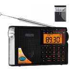 RD239 &otilde;hus&otilde;iduki raadio AIR/VHF/AM/FM/SW/ilmaribade transistor Bluetoothi/TF-kaardi/taskulambiga, MP3-m&auml;ngija, digitaalne salvestus, must
