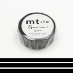 Masking Tape MT 6 mm SLIM Set de 3 - uni noir - matte black - Masking Tape (MT) Noir