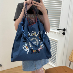 Embroidery Shopping Bag Women'S Fashion Niche Large Capacity Shoulder Bag Tide large