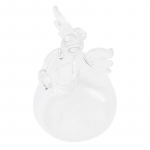 1 tk Inglikujuline l&auml;bipaistev klaasist lillevaas Ripptaimede vaas Aiakaunistus